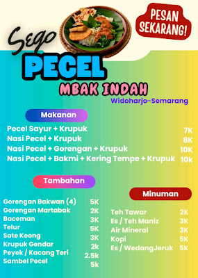 Nasi Pecel Mbak Indah Widoharjo Semarang