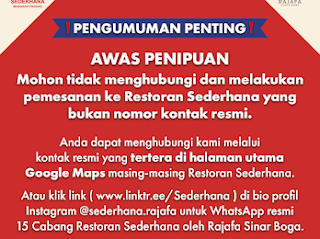 Restoran Sederhana Setiabudi Bandung