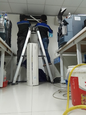 Servis dan cuci AC putra karya