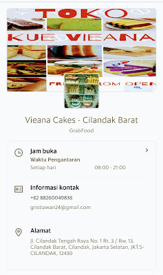 Toko kue dan bolu vieana cake cilandak